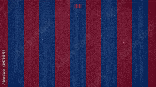 Photography FC Barcelona soccer team logo displayed on striped background