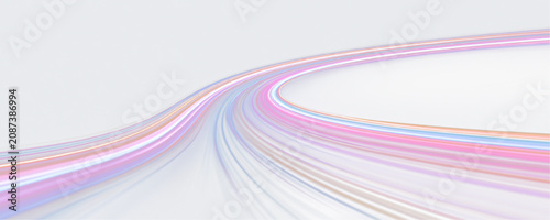Bild auf Leinwand Bright laser lines race through an abstract urban scene with glowing optical effects and smooth motion