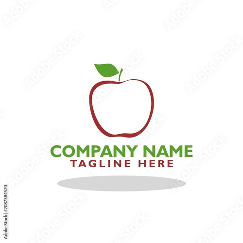 Apple logo icon with shadow.