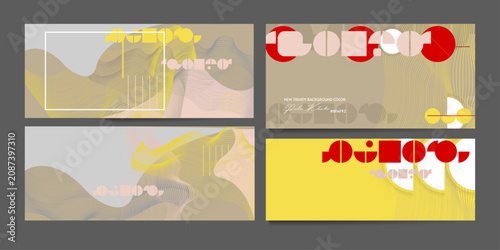 Poster Yang design Japanese style templates set invitations Digital Existentialism to lines abstract background Poetry in Vicinity Lab