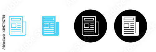 Tableau sur toile Newspaper icon vector. news paper sign and symbolign