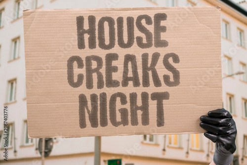 Foto "House creaks night" Old homes have their own evening voice