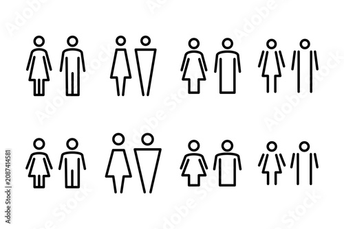 Man and woman icon vector illustration. male and female sign and symbol. Girls and boys