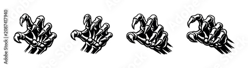 Φωτογραφία Scary monster claw hands reaching out in a menacing gesture