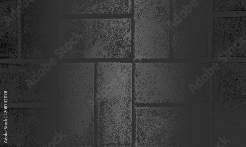 Luxury metallic black gradient background with distressed brick wall texture. EPS 10. Vector illustration