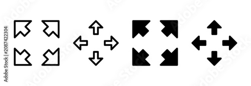 Fényképezés Fullscreen Icon vector