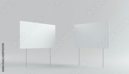 Blank yard sign mockup