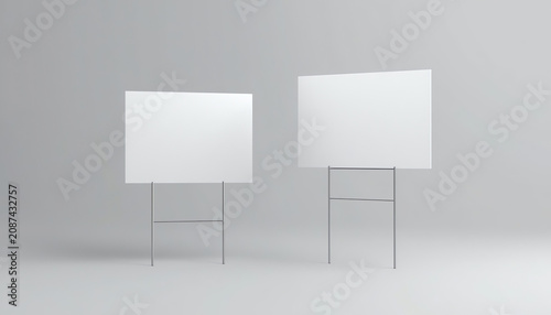 Blank yard sign mockup