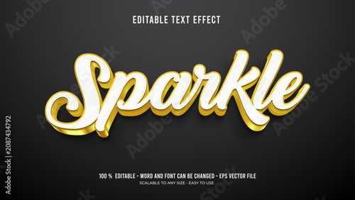 sparkle editable text effect