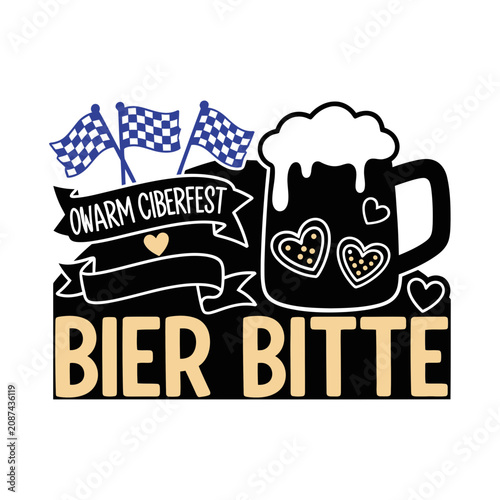 Bild auf Leinwand Bier Bitte Bavarian Toast Graphic