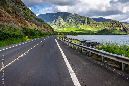 Coastal road in Hawaii