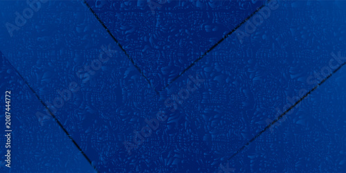Fotografía Abstract blue background with glowing geometric lines