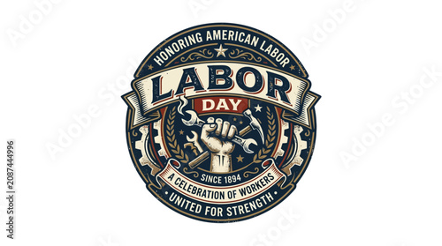 Fotografía Diverse workers and professionals celebrating labor day concept with industrial