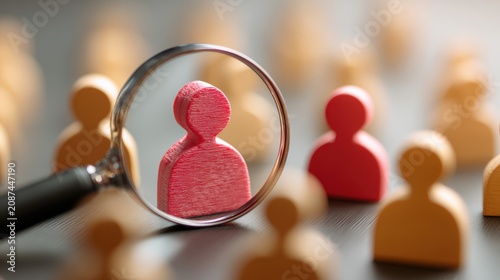 HRM or Human Resource Management, manager icon which is among staff icons for human development recruitment leadership and customer target, resume, interview. generate by AI