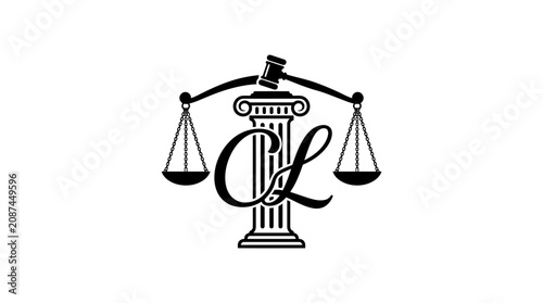 Foto Law Scale with Justice Symbol.