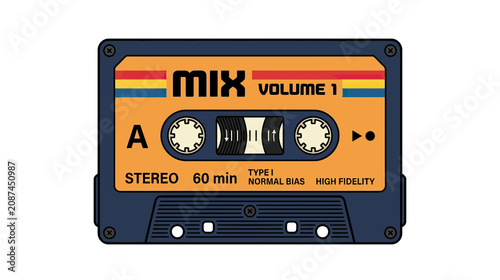 Photos Retro Cassette Tape Mix Volume 1 - Vintage Music Storage