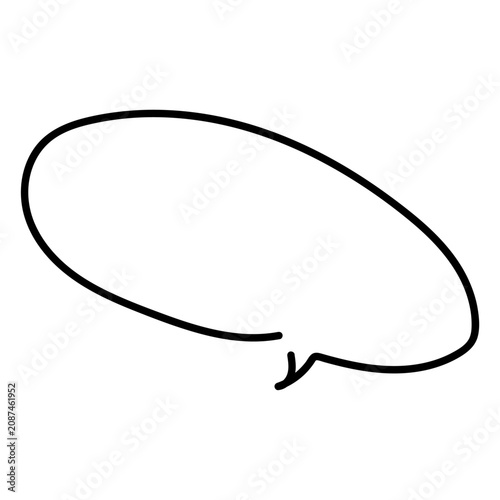 Fotografía メッセージやセリフに使える手描きのふきだし_線画_丸11