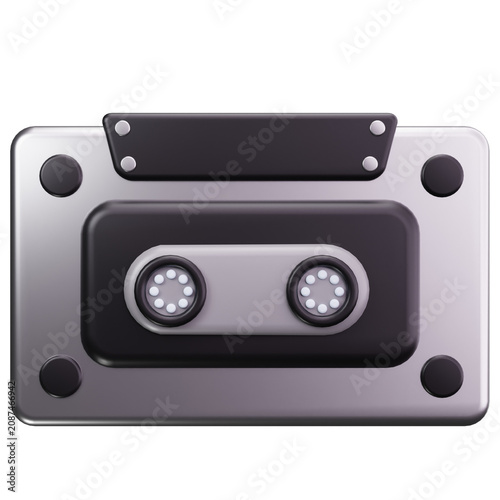 Konstfotografi Vintage Music Cassette Tape 3D Illustrations