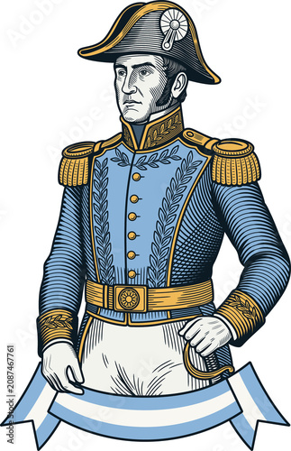 Día de la Independencia Argentina con el General José de San Martín, 9 de Julio y Revolución de Mayo