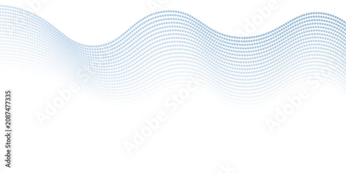 Canvastavla Blue dotted wave line pattern