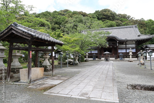 Obraz na plátně A Japanese temple: a scene of the precincts of Negoro-ji Temple in Iwade City in