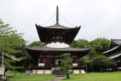 Photography A Japanese temple: a scene of the precincts of Negoro-ji Temple in Iwade City in