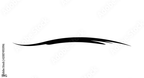 Minimalist black brush stroke or swoosh line
