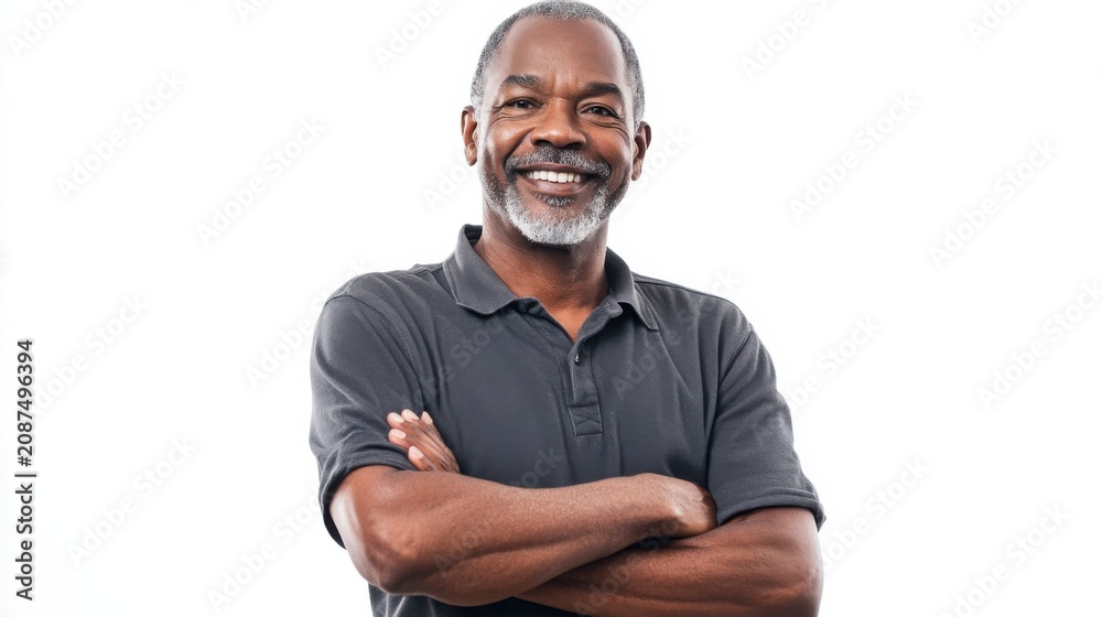 Fototapeta premium Mature man smiling face portrait