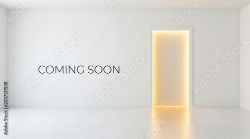 Empty room with coming soon text