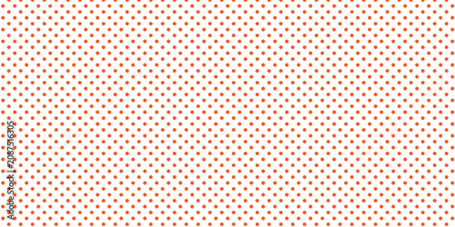 Orange polkadot seamless pattern on white background