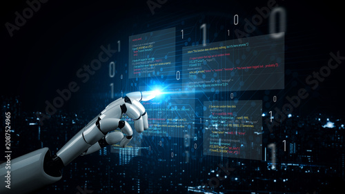 Fotografie AI auditing faulty programming code, detecting anomalies, insecure logic, and suggesting corrections in a humorous and flawed code example