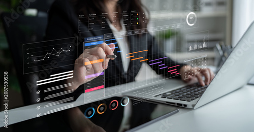 Foto A project management dashboard for business