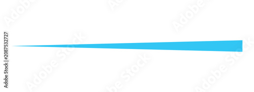 Fotografía Blue Tapered Speed Line Vector Element, Dynamic Light Beam Motion Trail, Neon La