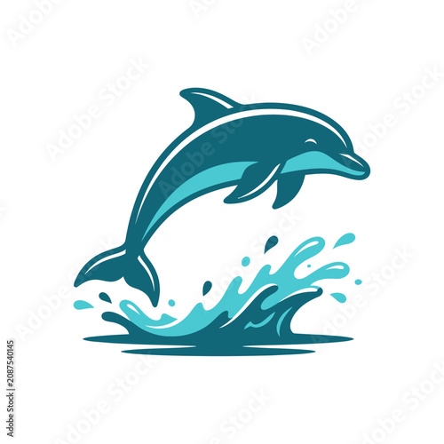Konstfotografi Dolphin jumping out of water.