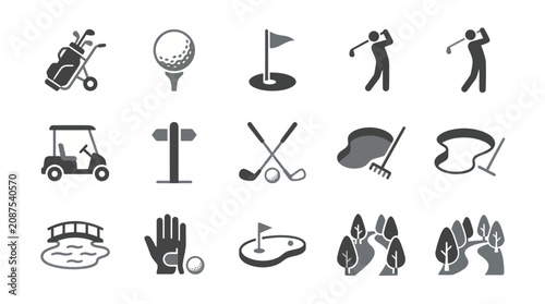 фотографія Golf Icons and Symbols Collection.