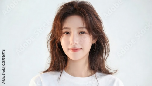 Portrait of a woman with wavy hair