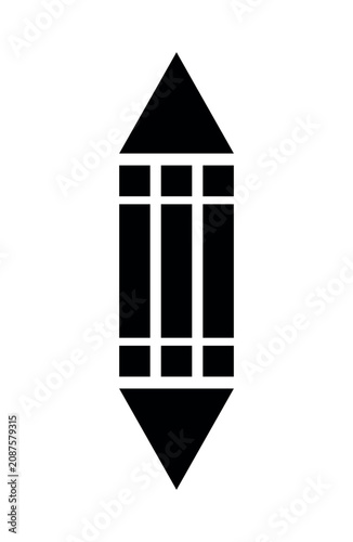 Photos Vector illustration of a minimalist geometric energy emitter symbol