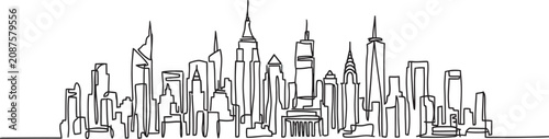New york city skyline illustration
