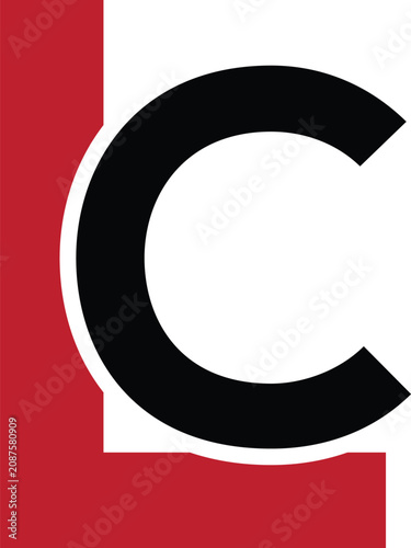 Intertwined LC Letter Logo design concept on white background