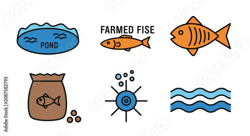 Foto Fish Farming Pond Aquaculture Concept.