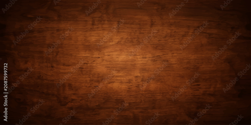 Fototapeta premium Old Grunge Wooden Background with Dark Brown Textured Timber Surface, Vintage Weathered Wood Grain Pattern and Rough Aged Plank Material Design