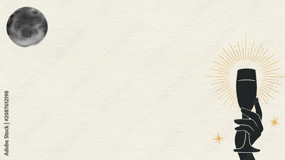 Fototapeta premium Champagne silhouette, textured desktop wallpaper