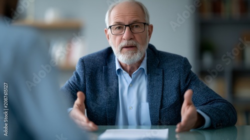 An older gentleman with white beard