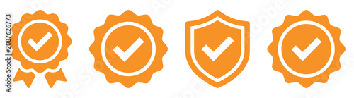 Modern Badge Design for Award, Achievement, Quality Certification and Branding Vector Illustration