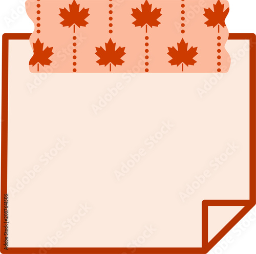Cozy Autumn Paper Note Template
