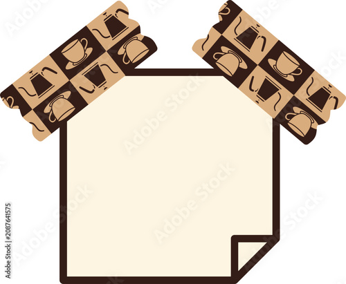 Cute Cafe Themed Memo Pad