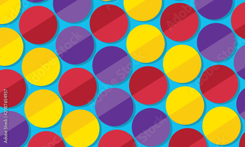 Background circle paper folding seamless pattern colorful 