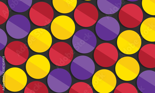 Background circle paper folding seamless pattern colorful 