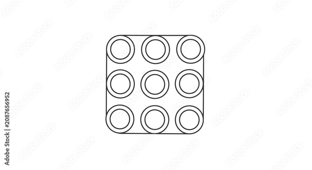 Obraz premium Black and white plastic brick toy.