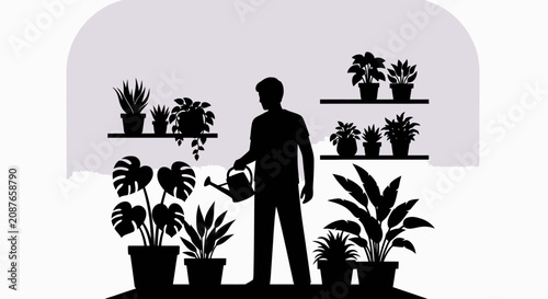 Modern minimalist flat vector silhouette graphic with clean lines on white background, professional digital illustration for corporate design and versatile marketing media.